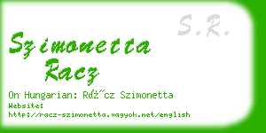 szimonetta racz business card